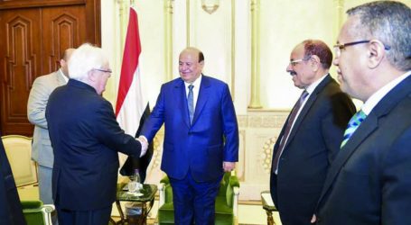 رئيس الجمهورية يستقبل المبعوث الاممي الى اليمن مارتن غريفث